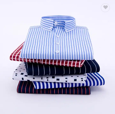 Wholesale new design striped man shirt long sleeve cotton mens shirts