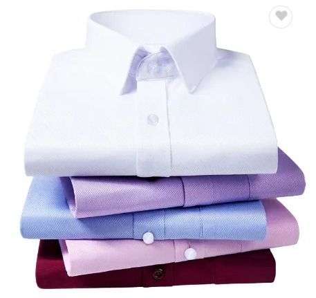 Custom 100% Cotton Mens Solid Color Long Sleeve Formal Professional Office Shirt Plain Casual Business Dress Shirts For Men